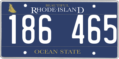 RI license plate 186465