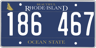 RI license plate 186467