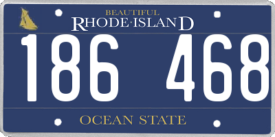 RI license plate 186468