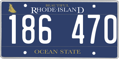 RI license plate 186470