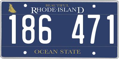 RI license plate 186471