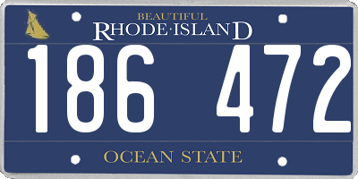 RI license plate 186472