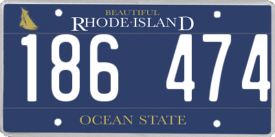 RI license plate 186474