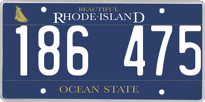 RI license plate 186475