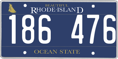 RI license plate 186476