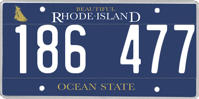 RI license plate 186477