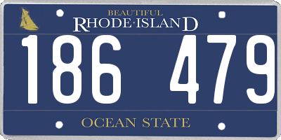 RI license plate 186479