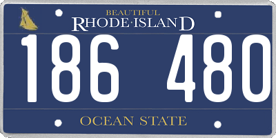 RI license plate 186480