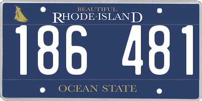 RI license plate 186481