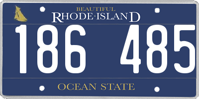RI license plate 186485