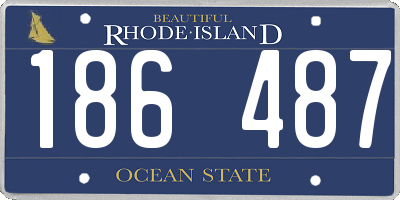 RI license plate 186487