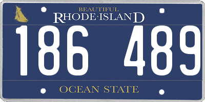 RI license plate 186489