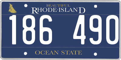 RI license plate 186490