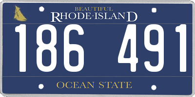 RI license plate 186491