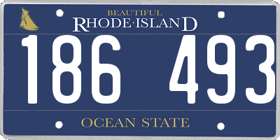 RI license plate 186493