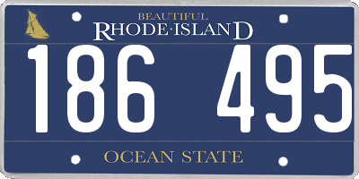 RI license plate 186495
