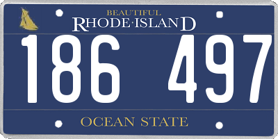 RI license plate 186497