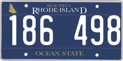 RI license plate 186498
