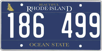 RI license plate 186499