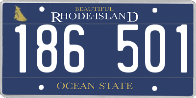 RI license plate 186501