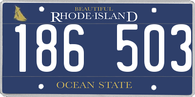 RI license plate 186503