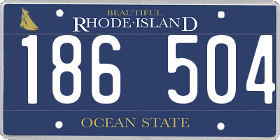 RI license plate 186504