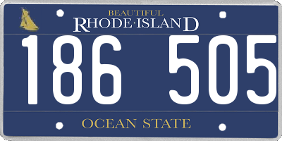 RI license plate 186505