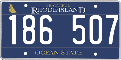 RI license plate 186507