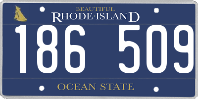 RI license plate 186509