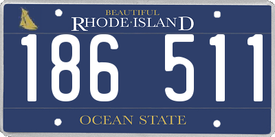 RI license plate 186511