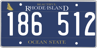 RI license plate 186512