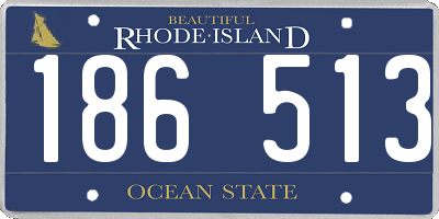 RI license plate 186513