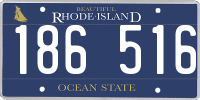 RI license plate 186516