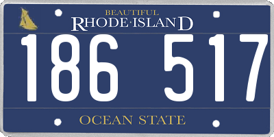 RI license plate 186517