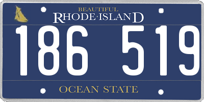 RI license plate 186519