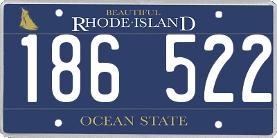 RI license plate 186522