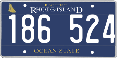 RI license plate 186524