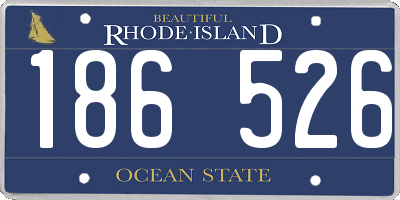 RI license plate 186526