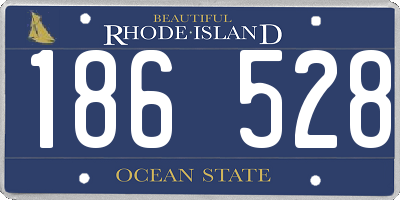 RI license plate 186528