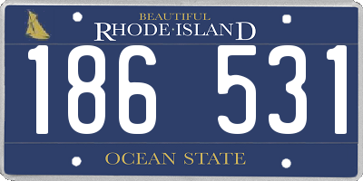 RI license plate 186531