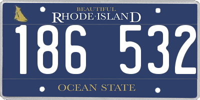 RI license plate 186532