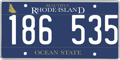 RI license plate 186535