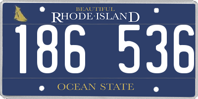 RI license plate 186536