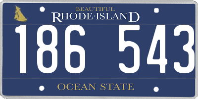 RI license plate 186543