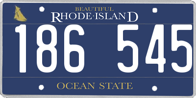 RI license plate 186545