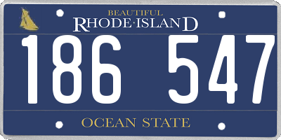 RI license plate 186547