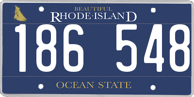 RI license plate 186548