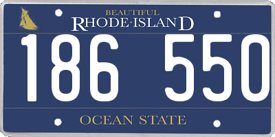 RI license plate 186550