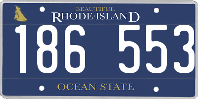 RI license plate 186553