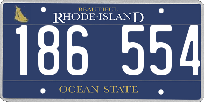RI license plate 186554